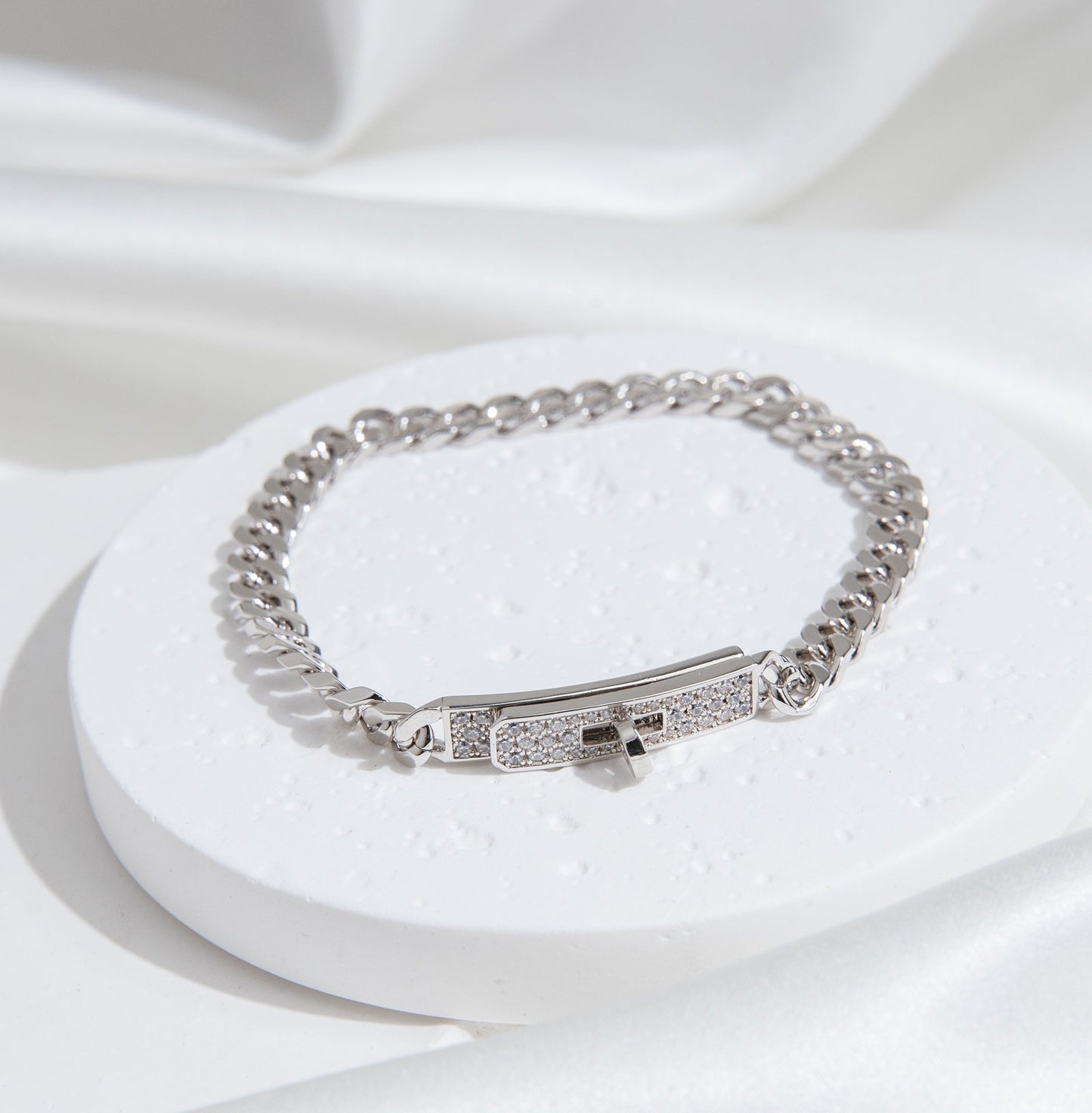 [Amore]KELLY CHAIN SILVER DIAMOND BRACELET