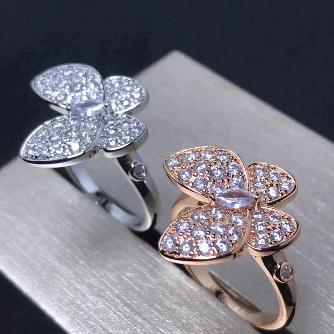 [Amore]BUTTERFLY PINK GOLD DIAMOND RING