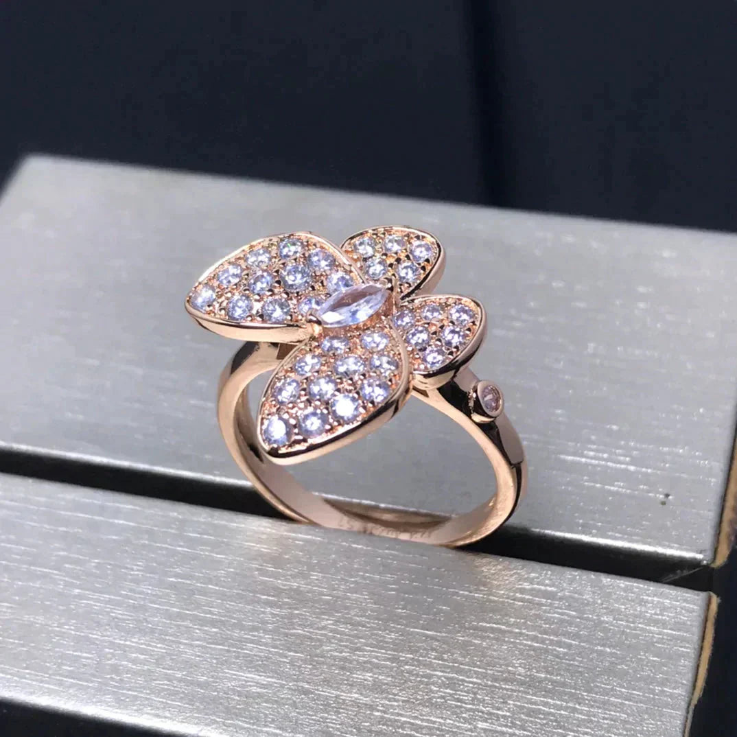 [Amore]BUTTERFLY PINK GOLD DIAMOND RING