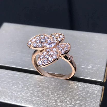 [Amore]BUTTERFLY PINK GOLD DIAMOND RING