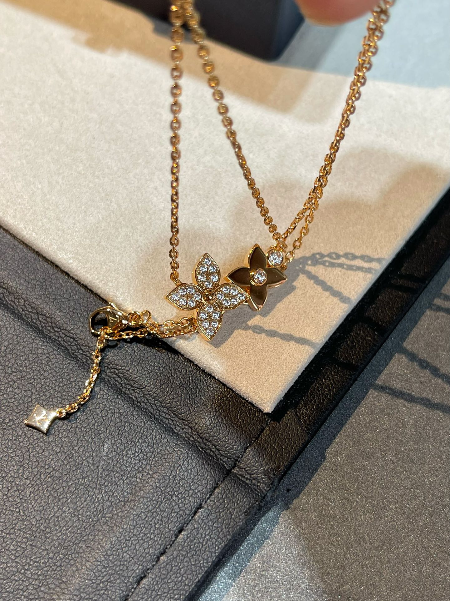 [Amore]STAR BLOSSOM NECKLACE PINK GOLD DIAMONDS
