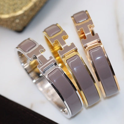[Amore]H BRACELET 12MM BROWN