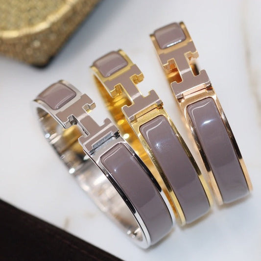 [Amore]H BRACELET 12MM BROWN