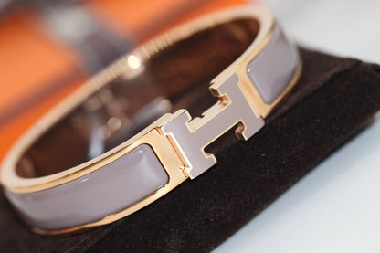[Amore]H BRACELET 12MM BROWN