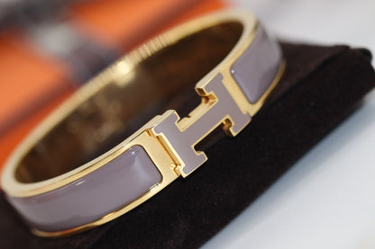 [Amore]H BRACELET 12MM BROWN