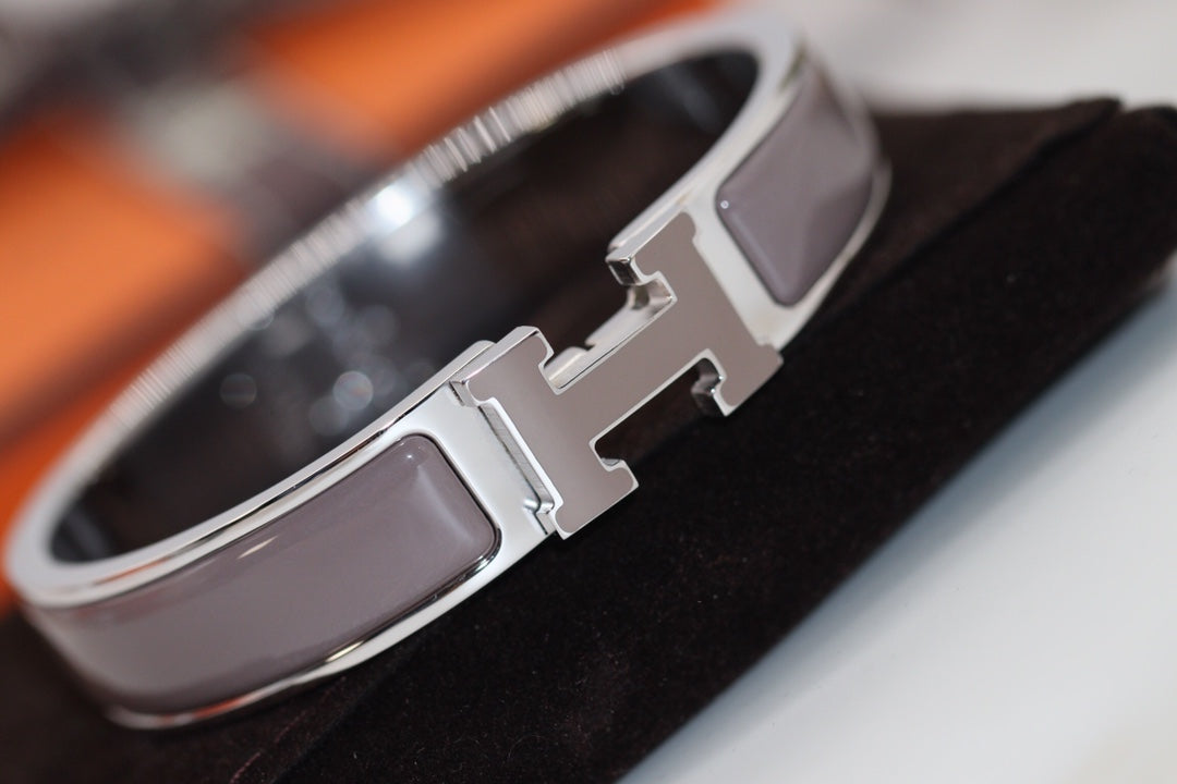 [Amore]H BRACELET 12MM BROWN