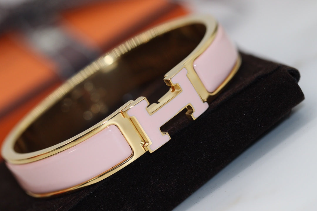 [Amore]H BRACELET 12MM PINK