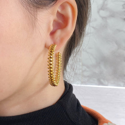 [Amore]CLASH HOOP LARGE EARRINGS