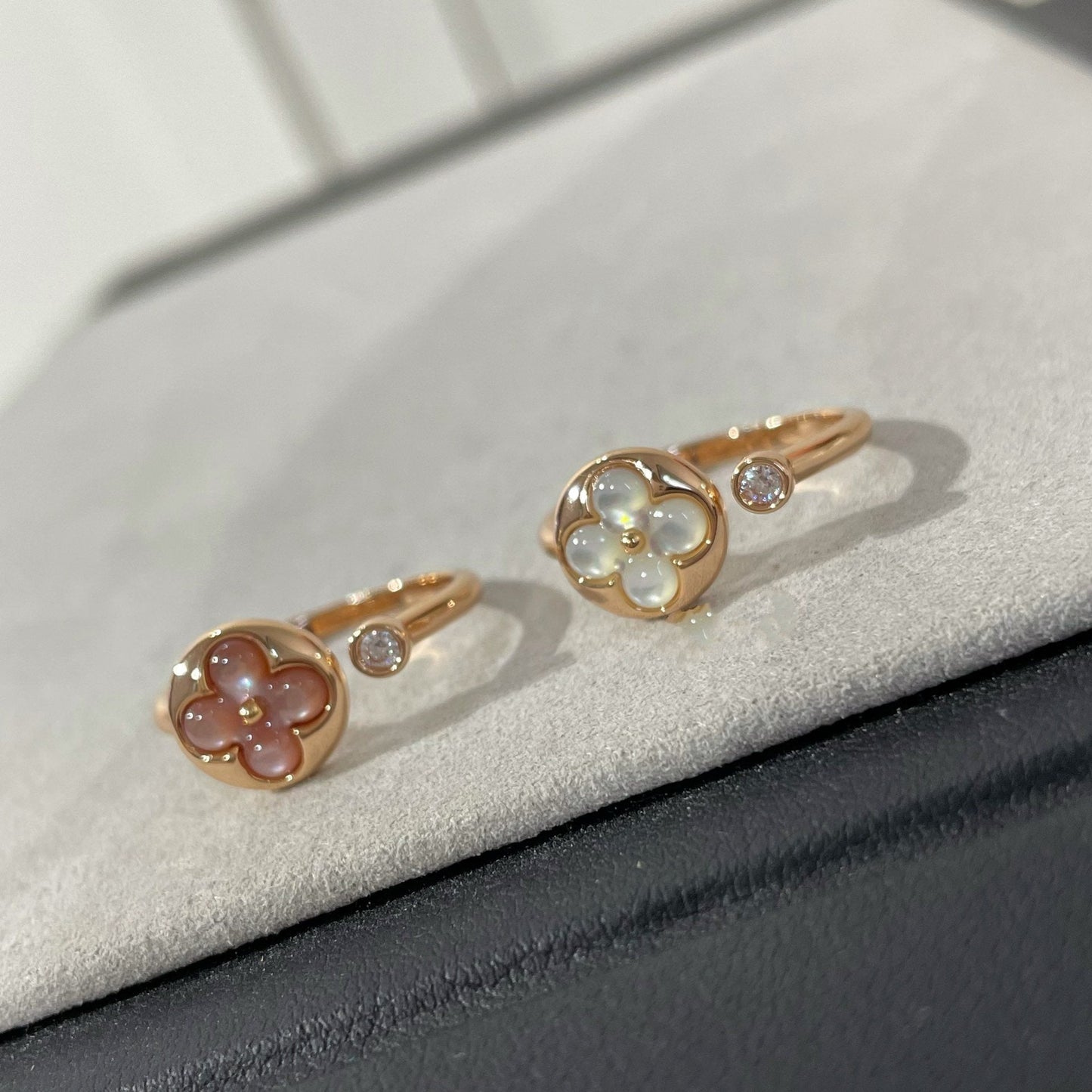 [Amore]SUN 1 DIAMOND PINK MOP RING