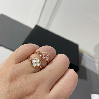 [Amore]SUN 1 DIAMOND PINK MOP RING