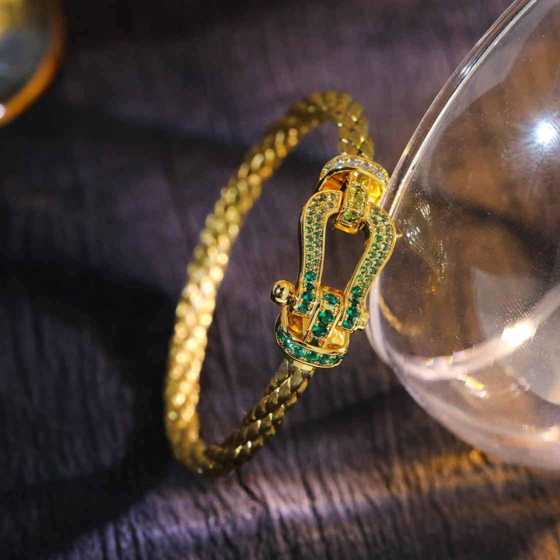 [Amore]FORCE 10 GOLD GREEN DIAMOND PAVED