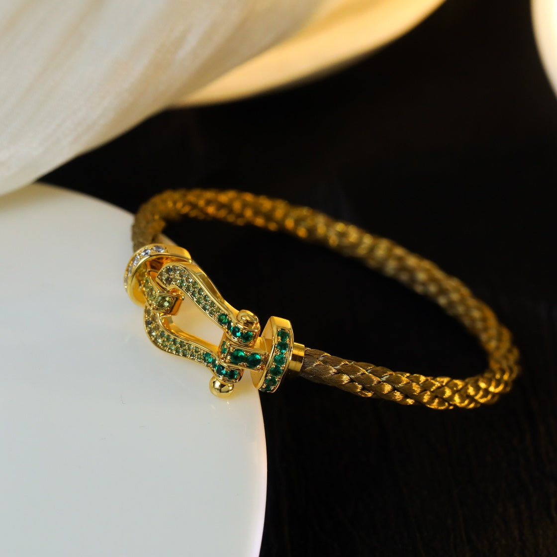 [Amore]FORCE 10 GOLD GREEN DIAMOND PAVED