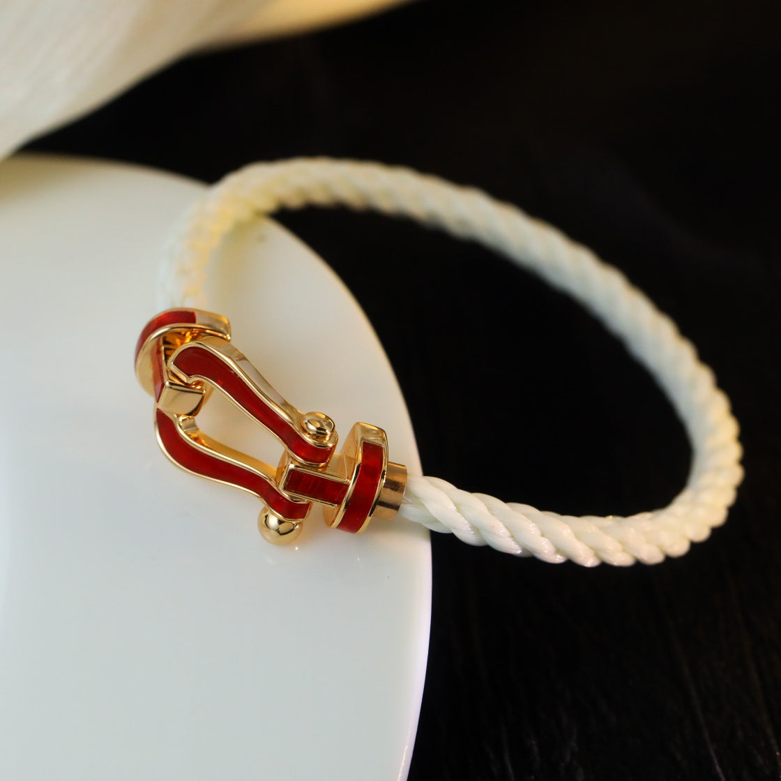 [Amore]FORCE 10 WHITE TEXTILE DIAMOND PAVED