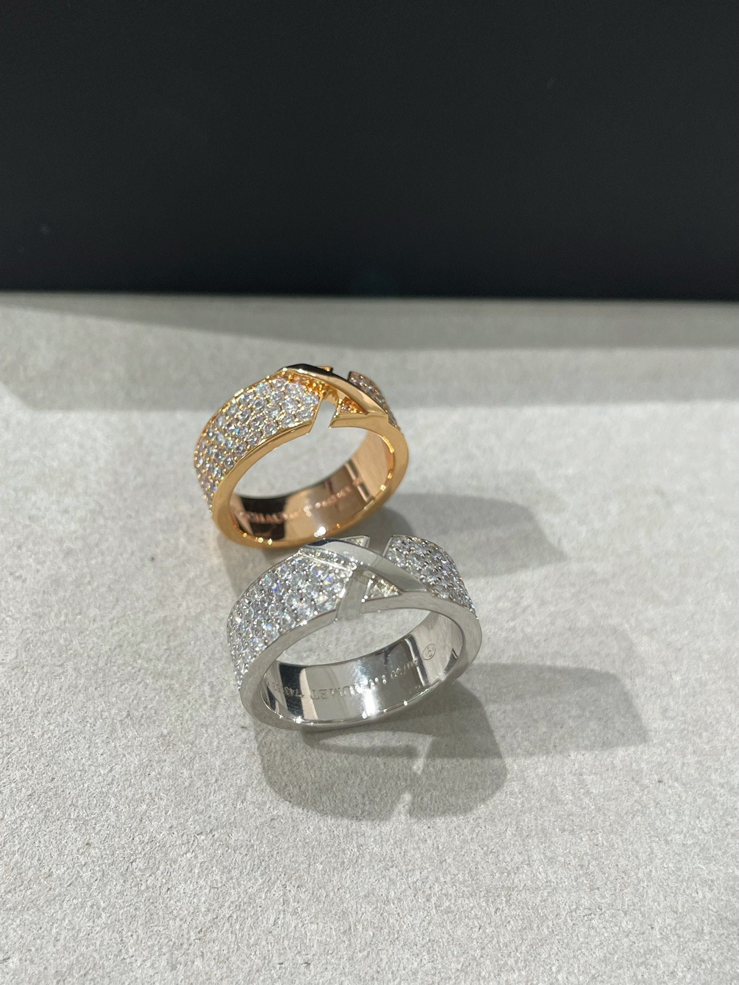 [Amore]LIENS EVIDENCE  DIAMOND PAVED RING