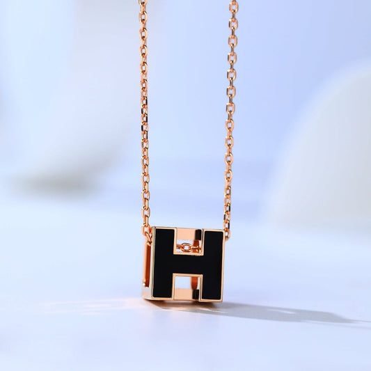 [Amore]H CAGE PINK GOLD NECKLACE