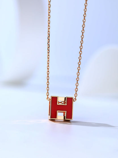 [Amore]H CAGE PINK GOLD NECKLACE
