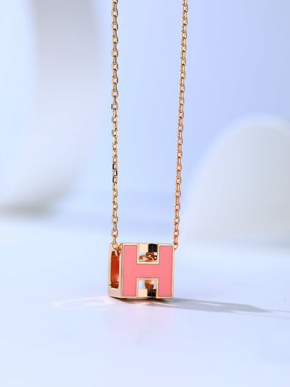 [Amore]H CAGE PINK GOLD NECKLACE