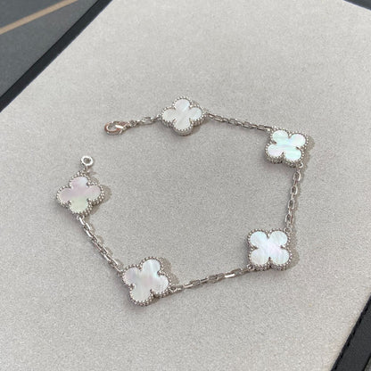 [Amore]CLOVER WHITE PEARL MOP 5 MOTIF BRACELET COLLECTION