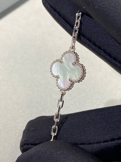 [Amore]CLOVER WHITE PEARL MOP 5 MOTIF BRACELET COLLECTION