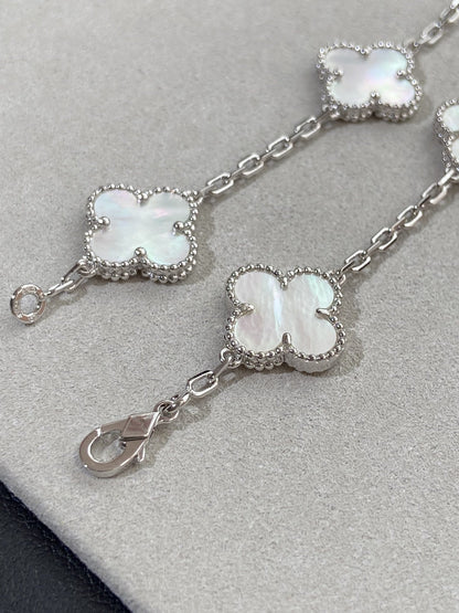 [Amore]CLOVER WHITE PEARL MOP 5 MOTIF BRACELET COLLECTION