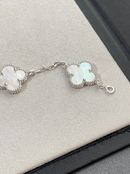 [Amore]CLOVER WHITE PEARL MOP 5 MOTIF BRACELET COLLECTION