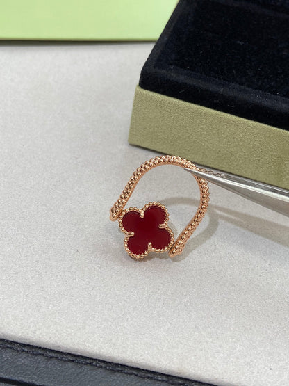 [Amore]CLOVER RIVERSIBLE PINK GOLD RING