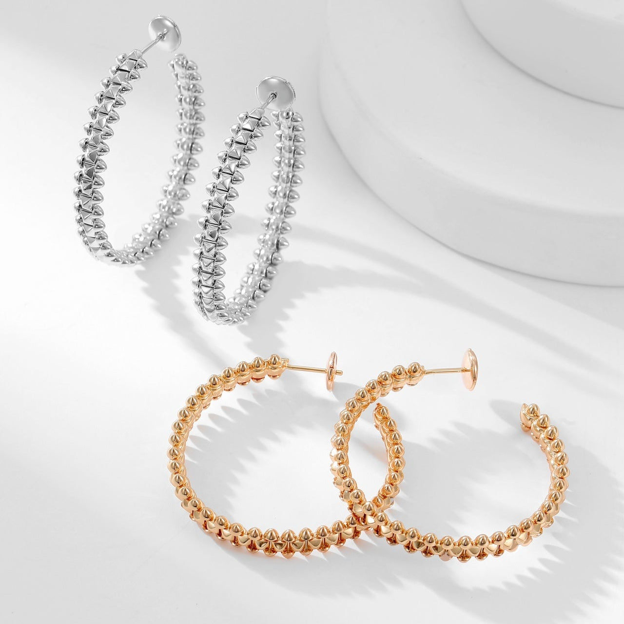 [Amore]CLASH HOOP LARGE EARRINGS