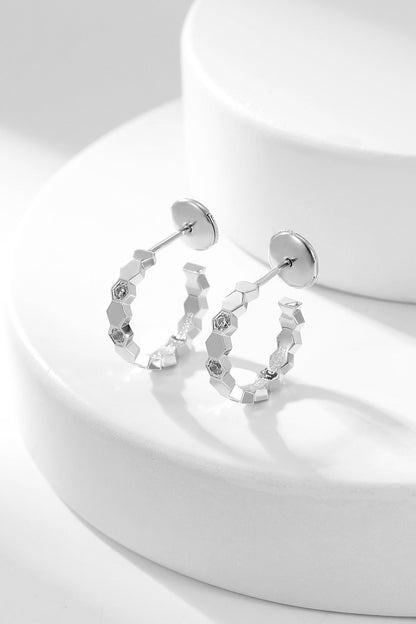 [Amore]BEE LOVE DIAMOND HOOP EARRINGS