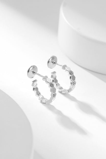 [Amore]BEE LOVE DIAMOND HOOP EARRINGS