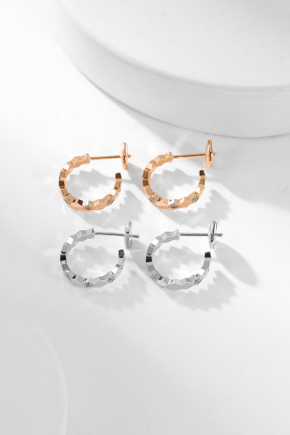 [Amore]BEE LOVE DIAMOND HOOP EARRINGS