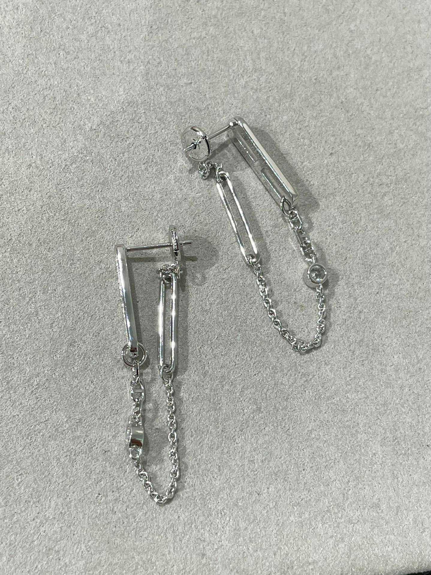 [Amore]CHAINE CHAOS DIAMOND DROP EARRINGS