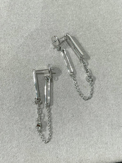 [Amore]CHAINE CHAOS DIAMOND DROP EARRINGS