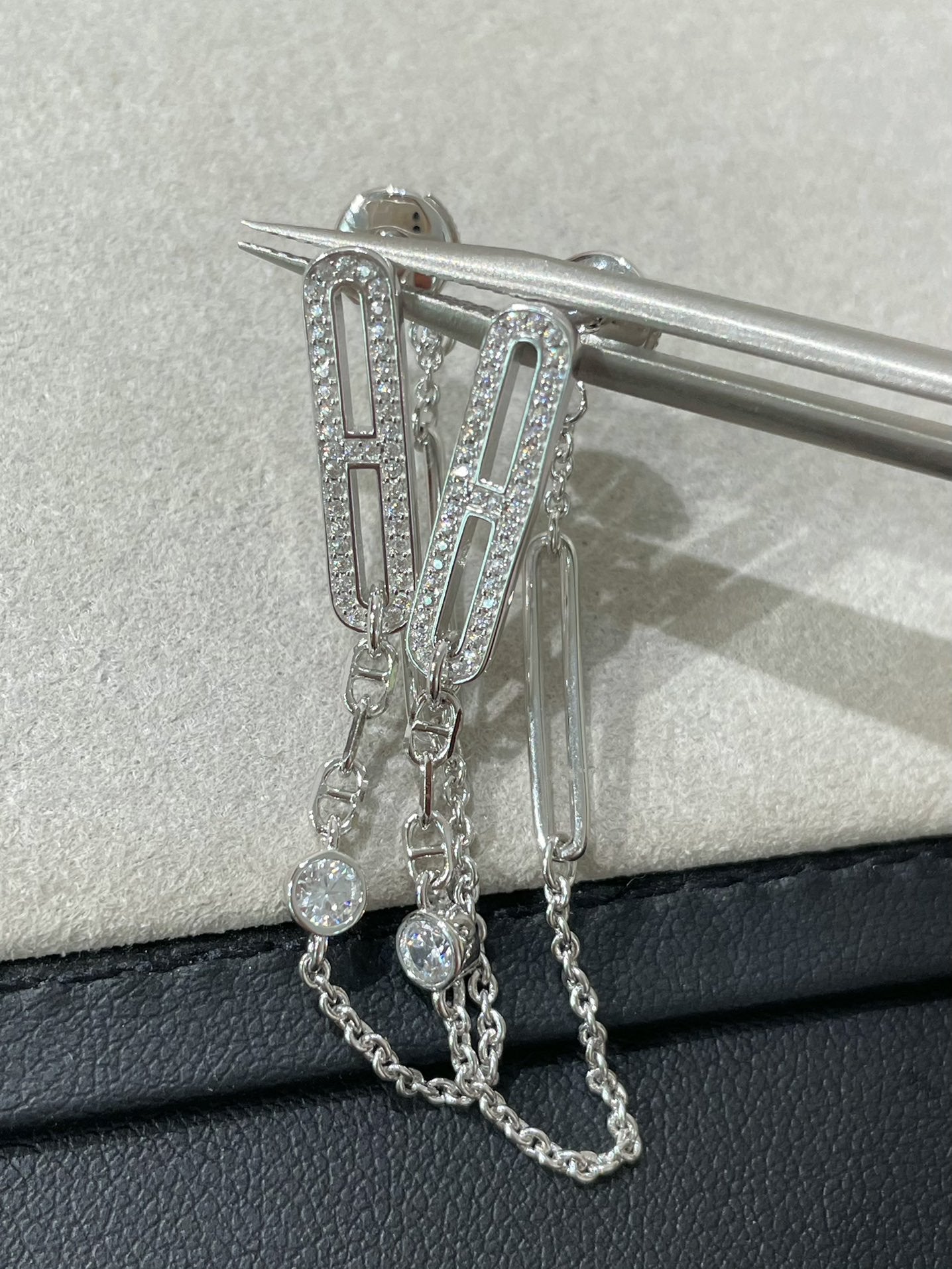[Amore]CHAINE CHAOS DIAMOND DROP EARRINGS