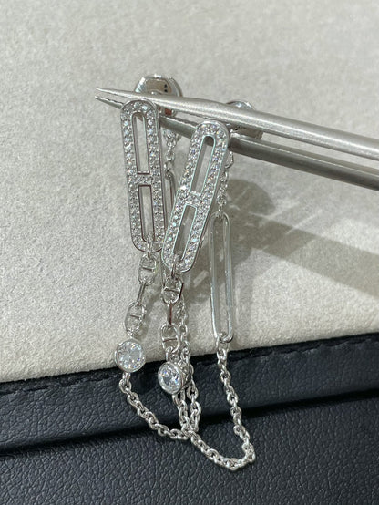 [Amore]CHAINE CHAOS DIAMOND DROP EARRINGS