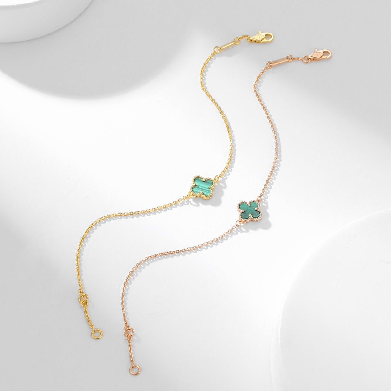 [Amore]CLOVER BRACELET MALACHITE 1 MOTIF