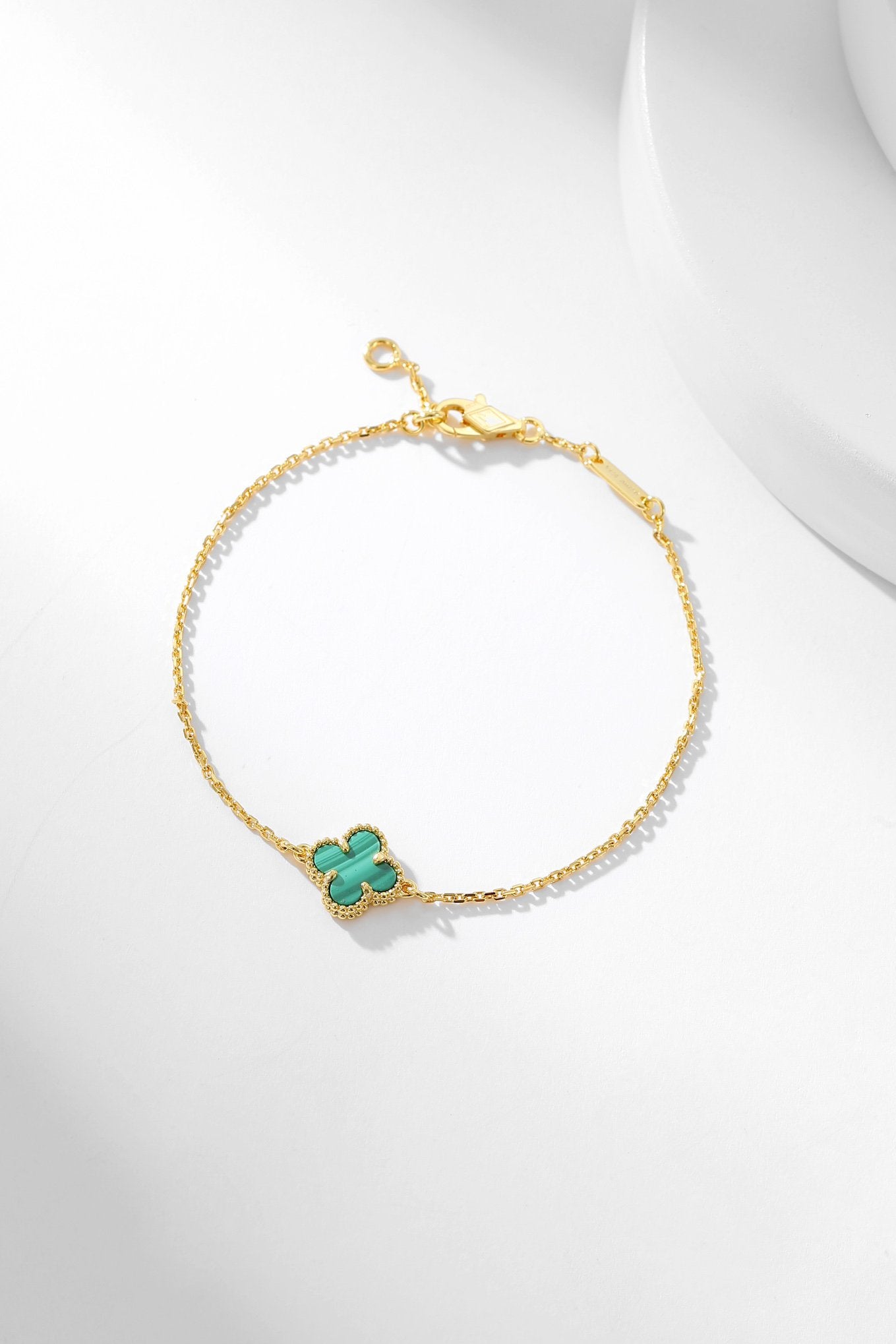 [Amore]CLOVER BRACELET MALACHITE 1 MOTIF