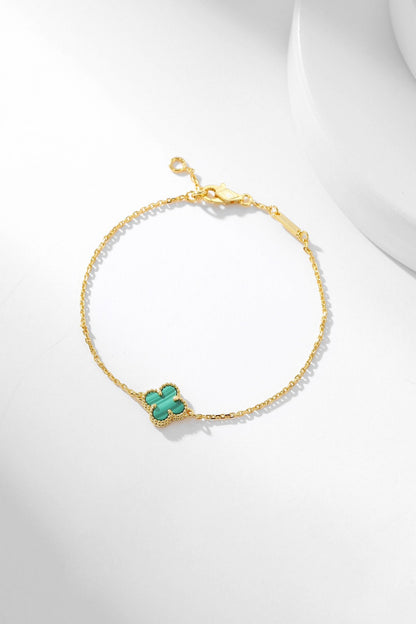 [Amore]CLOVER BRACELET MALACHITE 1 MOTIF