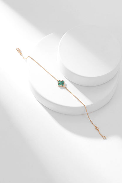 [Amore]CLOVER BRACELET MALACHITE 1 MOTIF