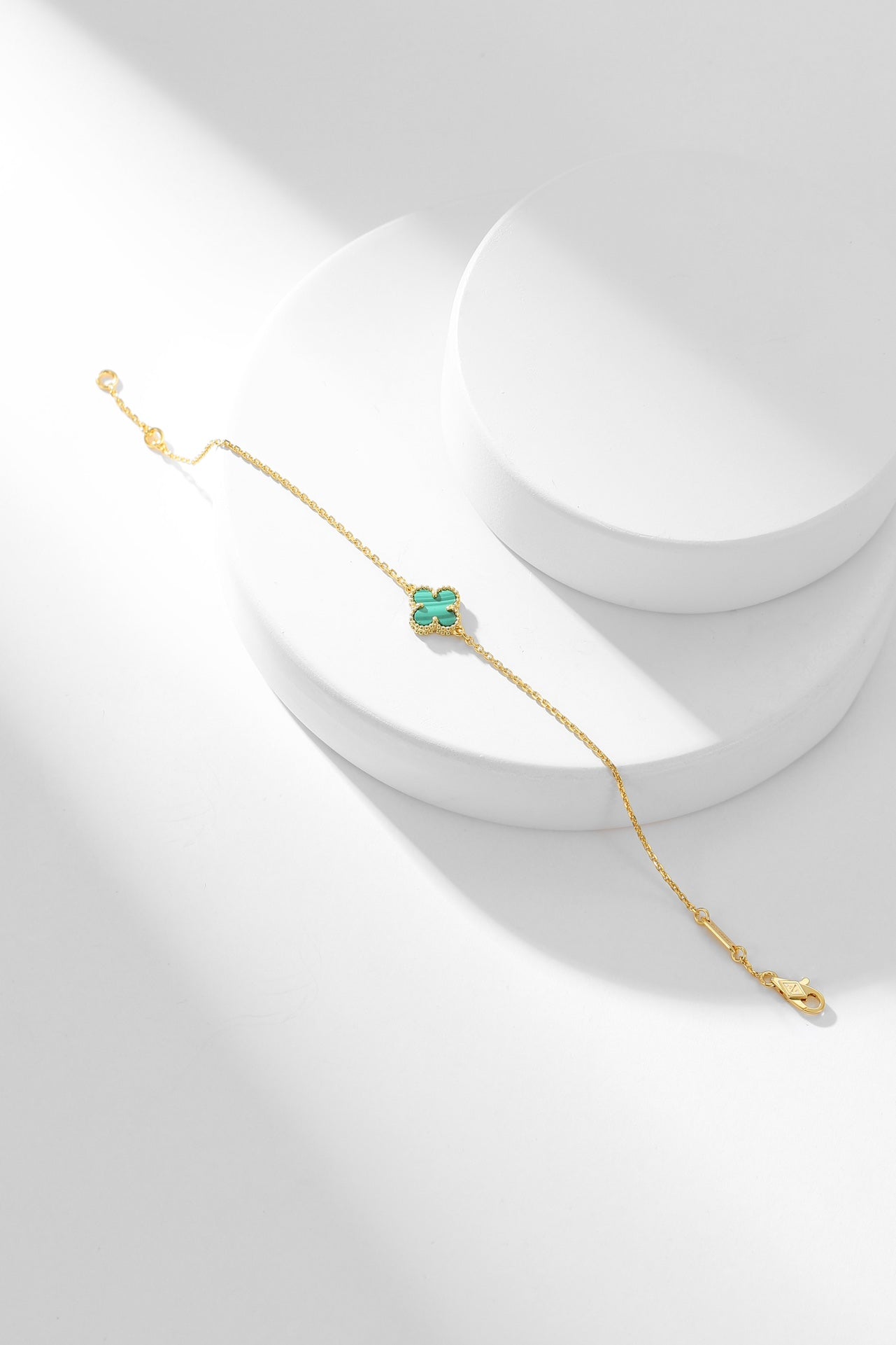 [Amore]CLOVER BRACELET MALACHITE 1 MOTIF