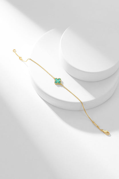 [Amore]CLOVER BRACELET MALACHITE 1 MOTIF
