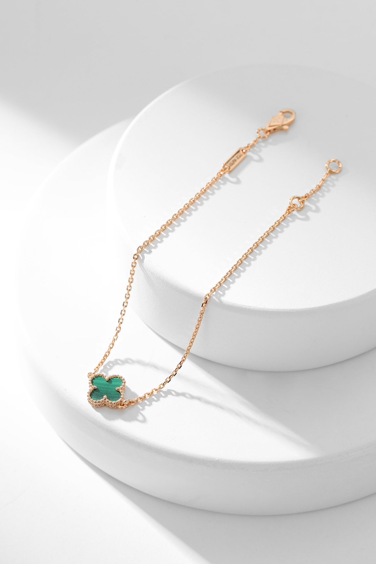 [Amore]CLOVER BRACELET MALACHITE 1 MOTIF