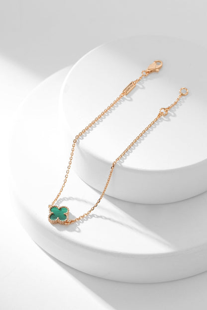 [Amore]CLOVER BRACELET MALACHITE 1 MOTIF