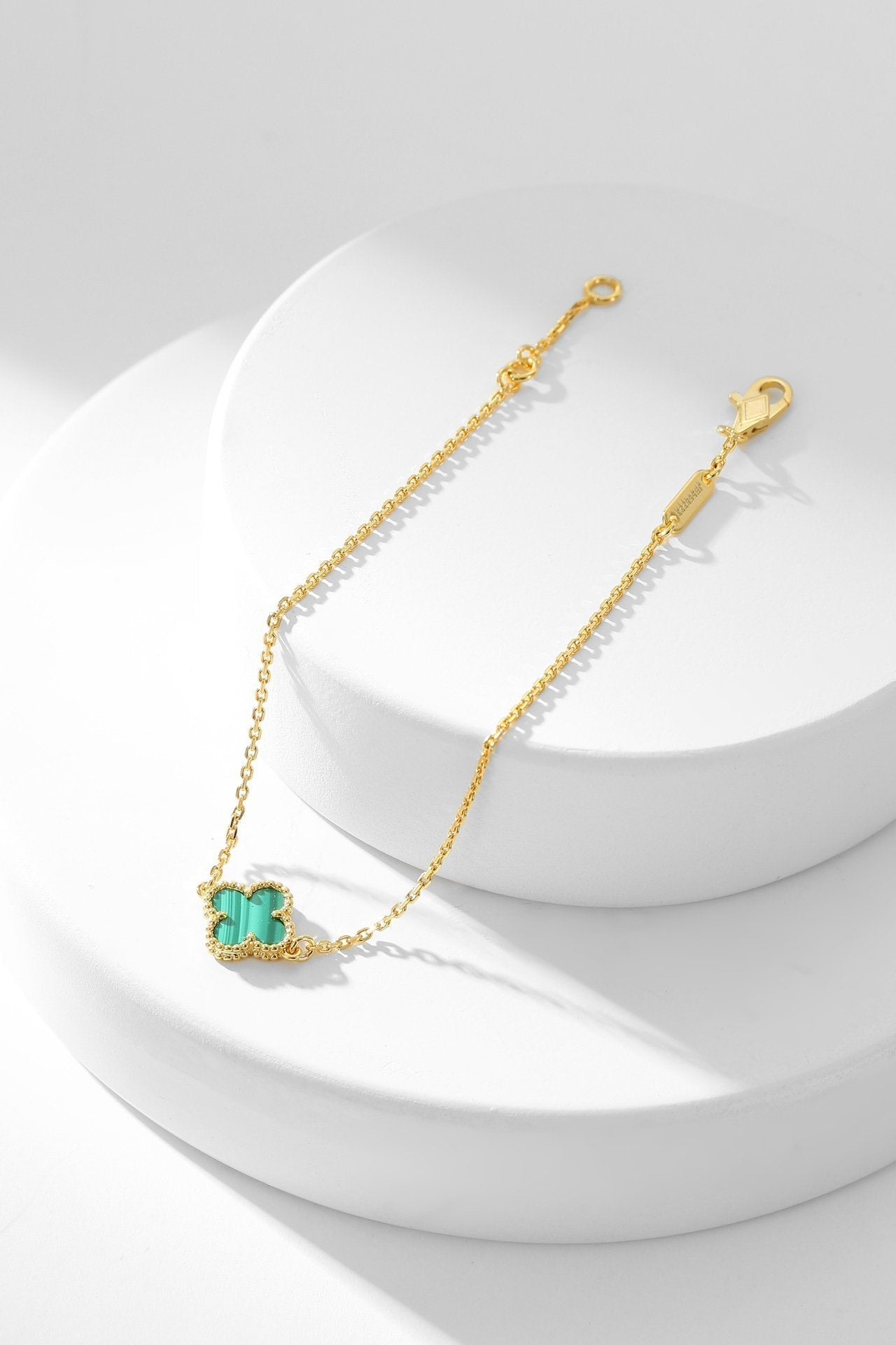 [Amore]CLOVER BRACELET MALACHITE 1 MOTIF