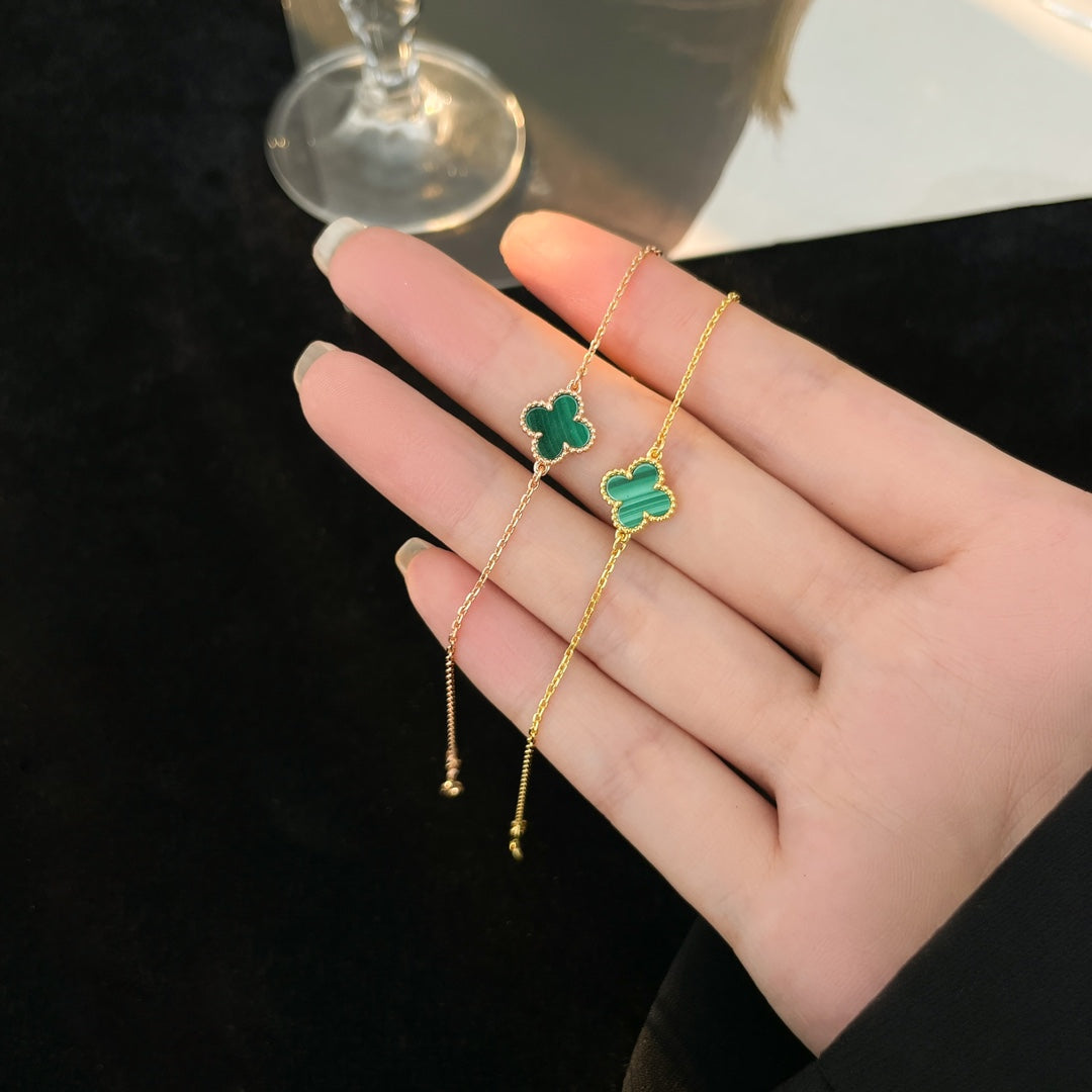 [Amore]CLOVER BRACELET MALACHITE 1 MOTIF