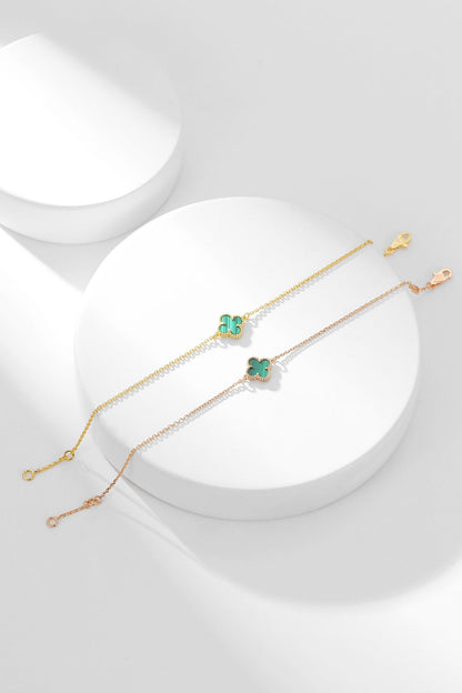 [Amore]CLOVER BRACELET MALACHITE 1 MOTIF