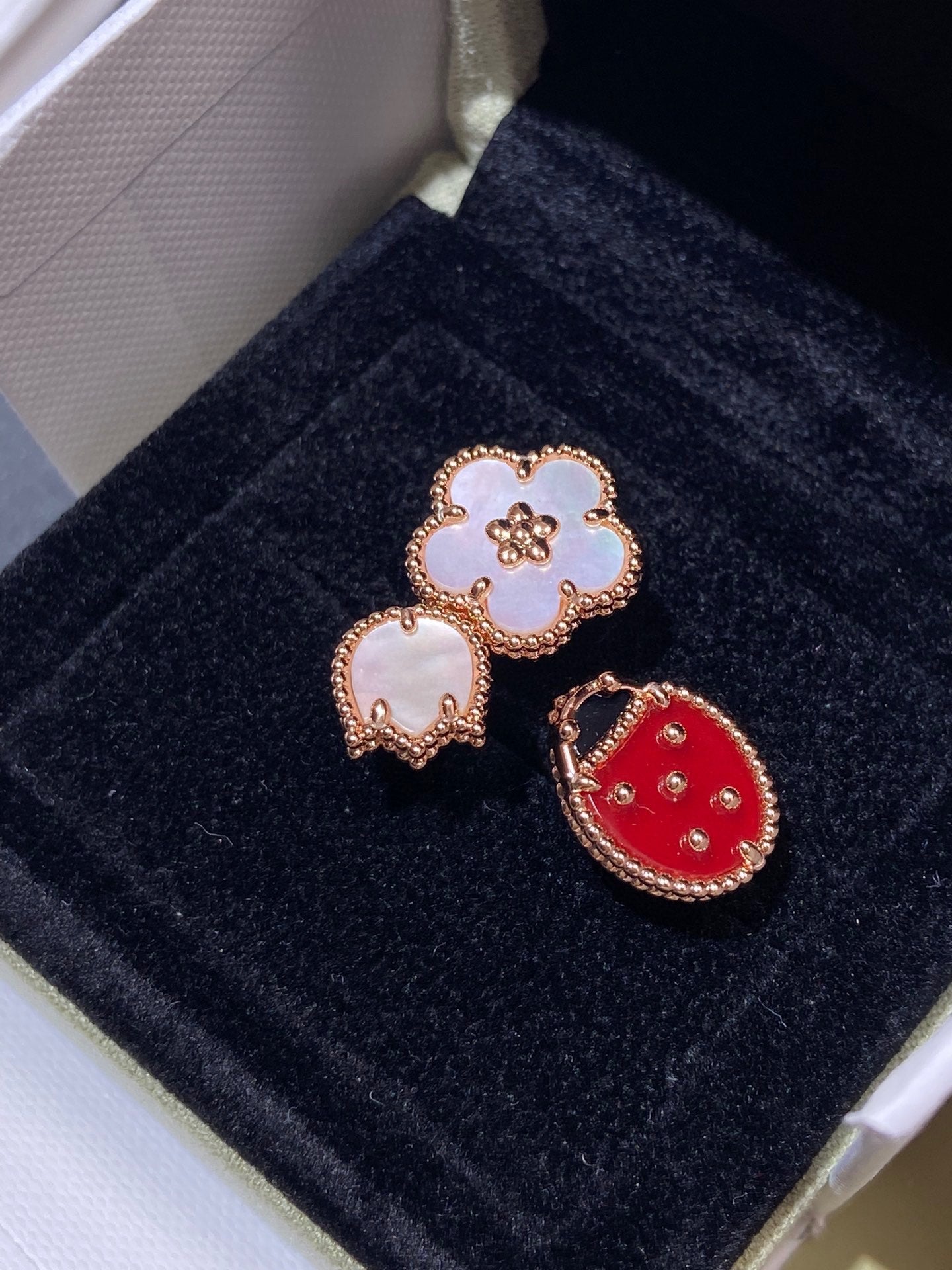 [Amore]LUCKY 3 MOTIF ROSE GOLD RING