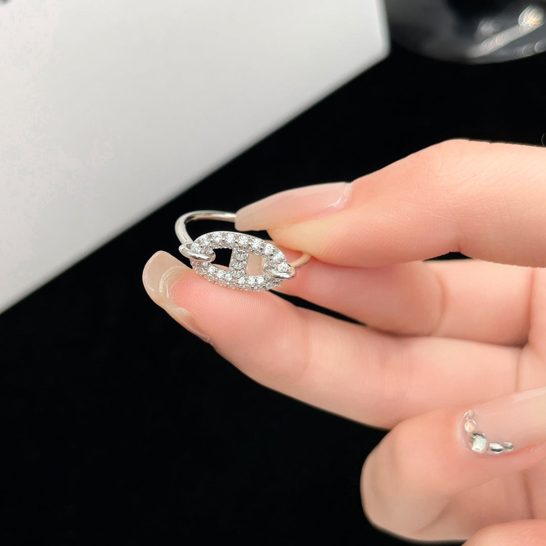 [Amore]RONDE SMALL SILVER DIAMOND RING