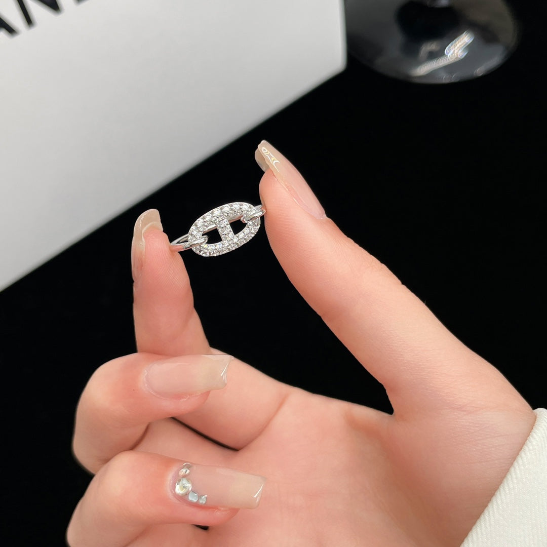 [Amore]RONDE SMALL SILVER DIAMOND RING