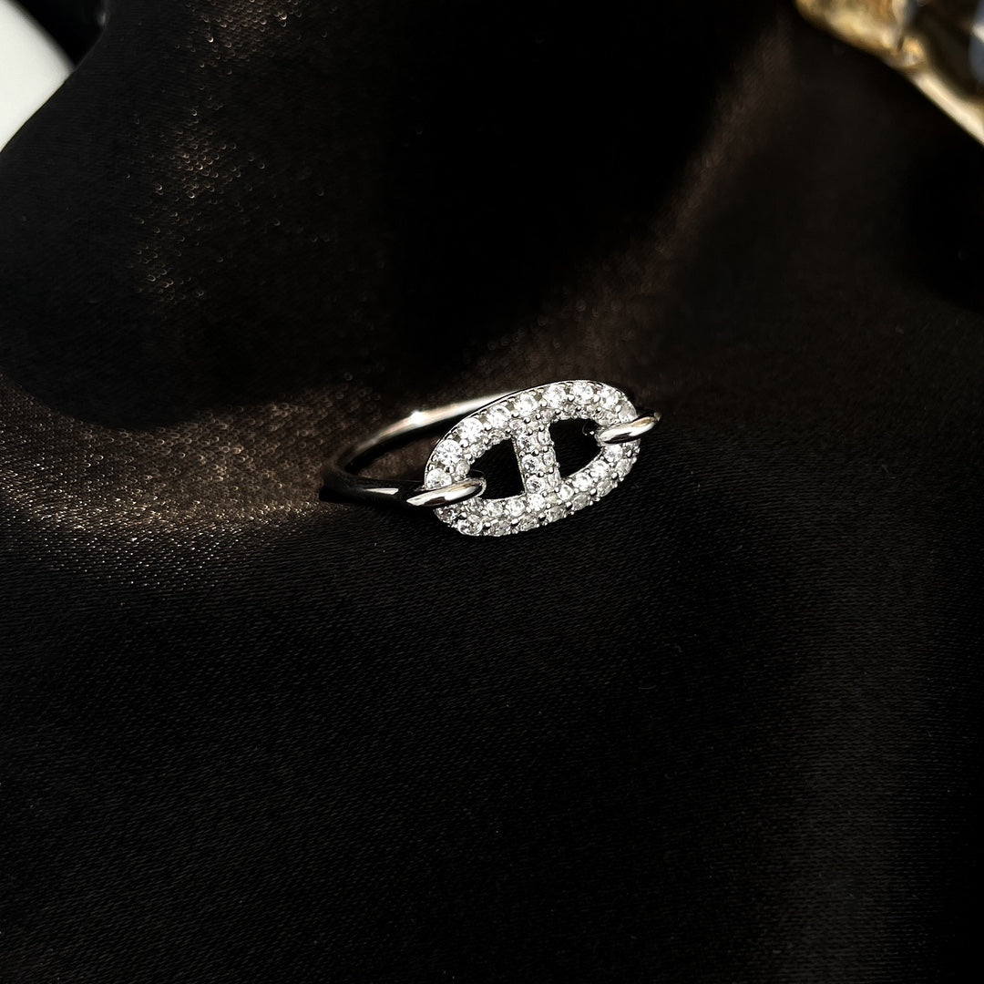 [Amore]RONDE SMALL SILVER DIAMOND RING