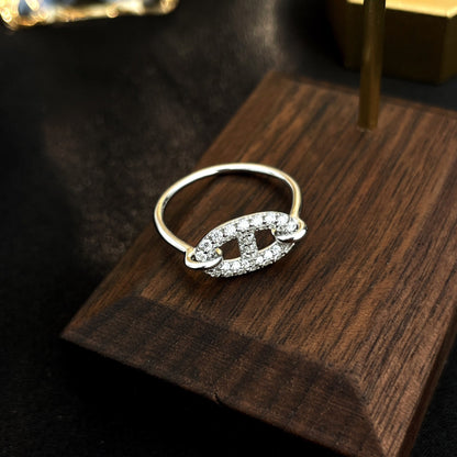 [Amore]RONDE SMALL SILVER DIAMOND RING